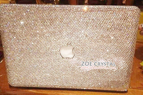 Bedazzled Bling DJ MACBOOK Case / Cover in Clear White Crystal Rhinestone Sparkling Shinning Bejeweled