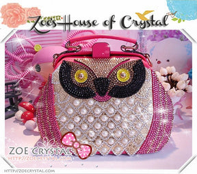 Stylish and Special Owl bag with Crystals and Pearls