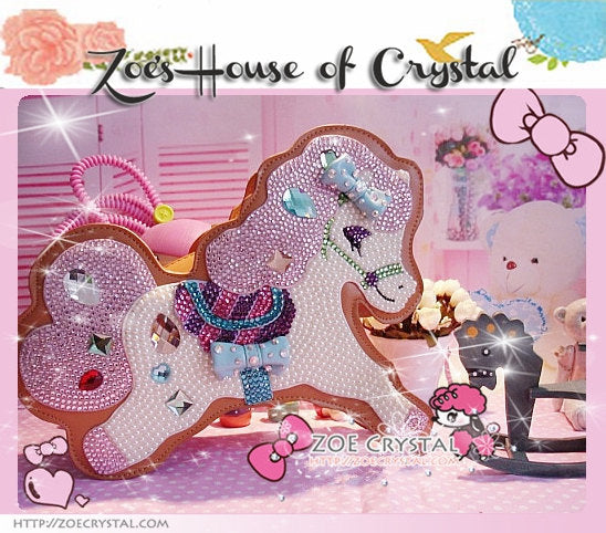 Stylish and Fashionable Pony bag with Crystal and Pearl