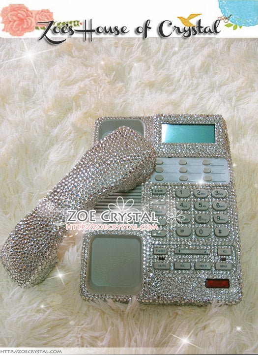 Bling and Sparkly White OFFICE / DESK  PHONE to ensure a good conversation for every call.