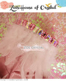 PROMOTION WINTER Pink Metallic Wool Boots with shinning and stylish Rhinestones and White Feathers