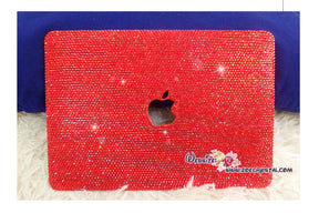 4mm MACBOOK Case Kim Kardashian Kylie Jenner in Red Crystal Rhinestone Glitter Sparky Shinny Bedazzled