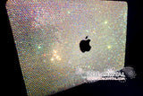 MACBOOK Case Kim Kardashian Kylie Jenner in Aurora Borealis White Crystal Rhinestone Celeb Bedazzled Sparky Shinny