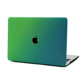 Glitter MACBOOK Case Cover Air Pro Bedazzled Bling 11" 12" 13" 15" 16"  Ombre Green Sparkly Shinny Bejeweled Bling Stylish Strass Elegant Luxurious